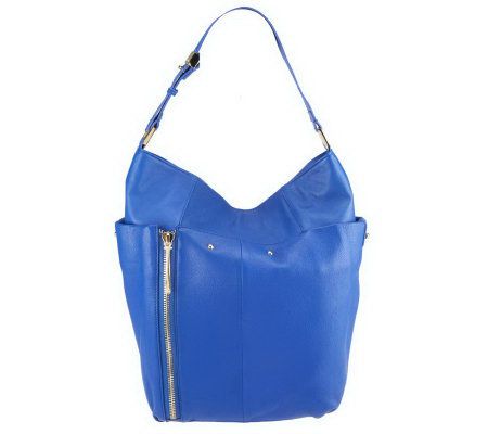 Kelsi Dagger Ayden Pebble Leather Hobo with Zipper Detail - A232814