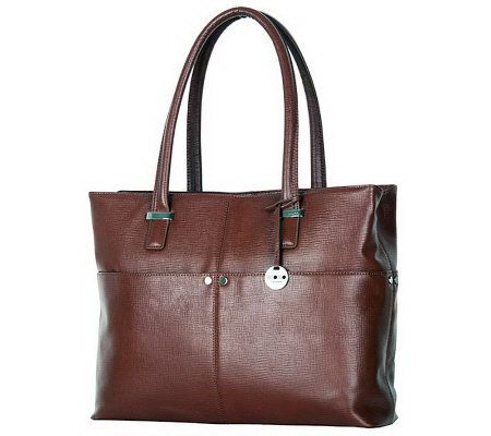 Knomo Malta Top Zip Leather Tote - A326414