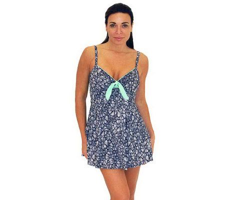 Fit 4 U Thighs Vogue Sweetheart Tie Front SwimDress - A328014