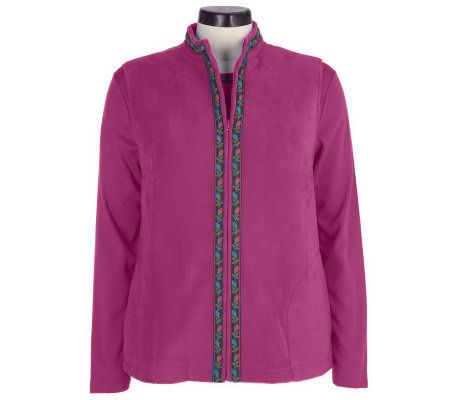 Susan Graver Fleece Vest with Dyed To Match T-Shirt - A76414