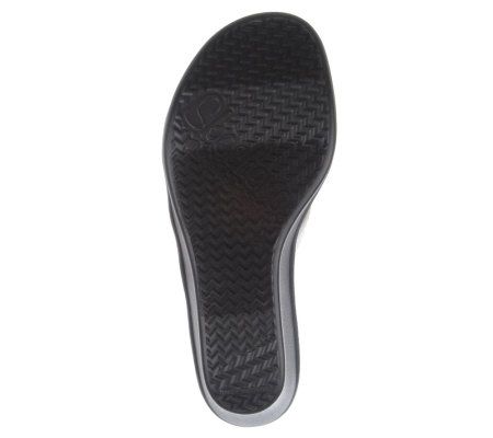 Skechers Metallic Strappy Wedge Thong Sandals