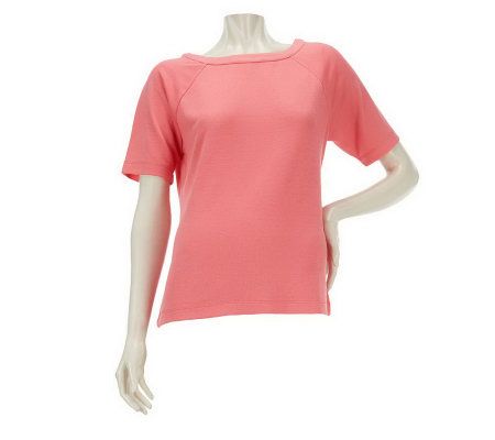 Linea by Louis DellOlio Scoopneck Raglan Sleeve Knit Top - A224715