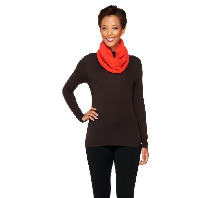 Isaac Mizrahi Live! 2-Ply Cashmere Cable Snood - A225615