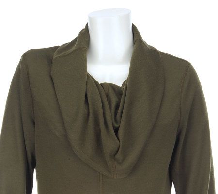 Attitudes by Renee Cowl Neck Tunic with Seam Detail