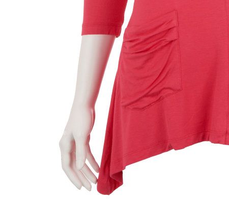 LOGO by Lori Goldstein V-neck Knit Cardigan with Pockets