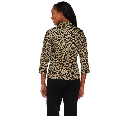 Linea by Louis DellOlio Animal Print Blazer