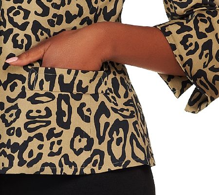 Linea by Louis DellOlio Animal Print Blazer