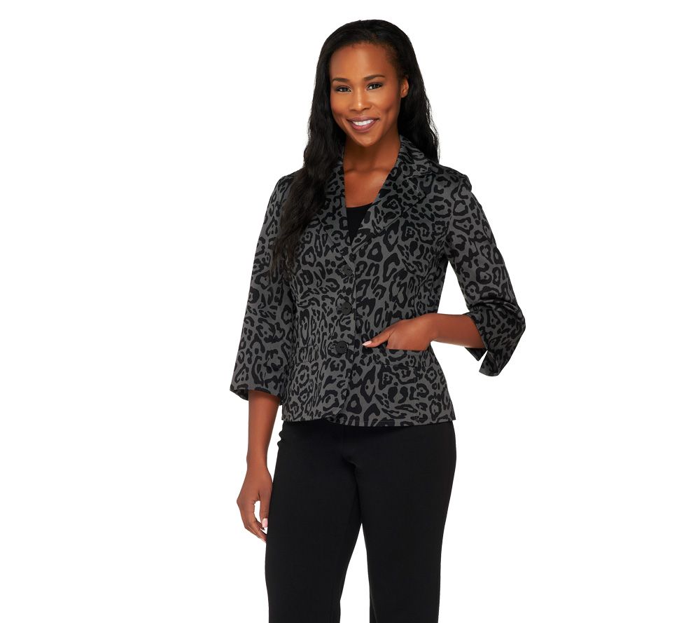Linea by Louis DellOlio Animal Print Blazer - A201016