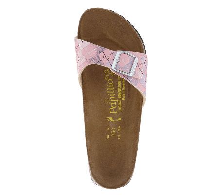 Papillio Argyle Print Single Band Adjustable Sandals