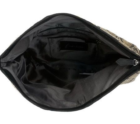 Jennifer Hudson Collection Distressed Pebble Bag w/Flap Detail