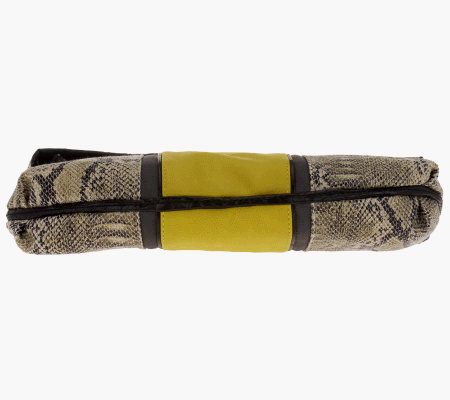 Jennifer Hudson Collection Distressed Pebble Bag w/Flap Detail