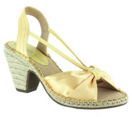 Bella Vita Silk Wishbone Espadrilles - A322916
