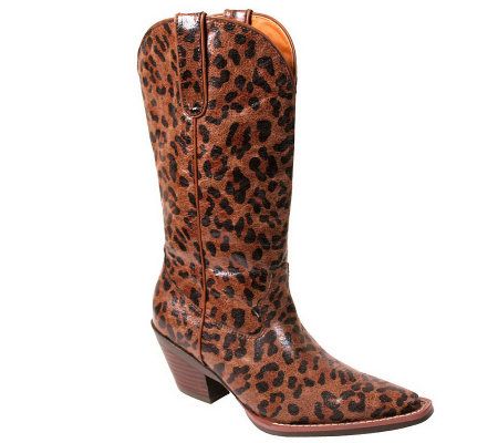 Nomad Sunline Womens Leopard Print Cowboy Boots - A326316
