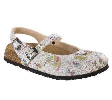 Birkis Rika Disney Comic Pattern Mary Jane Clogs - A327016