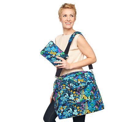 Vera Bradley Signature Print Travel Bag & Slim Cosmetic Case