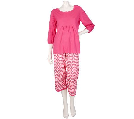 Carole Hochman 2-Piece Jersey Knit Capri Set - A91416