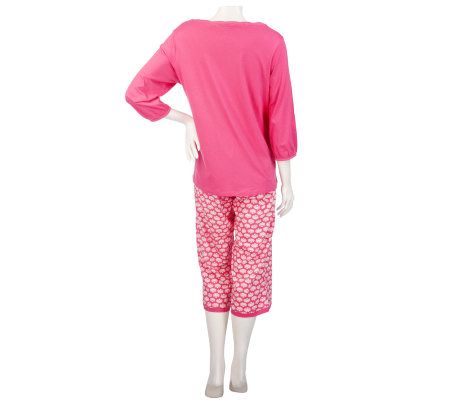 Carole Hochman 2-Piece Jersey Knit Capri Set