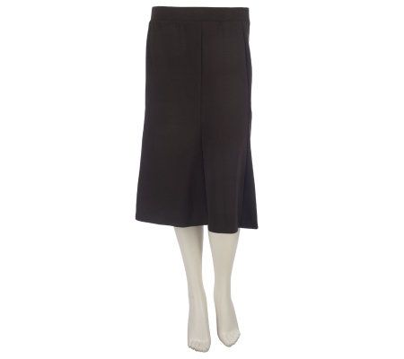 Susan Graver Soho Ponte Pull-on Skirt with Elastic Waistband - A203717