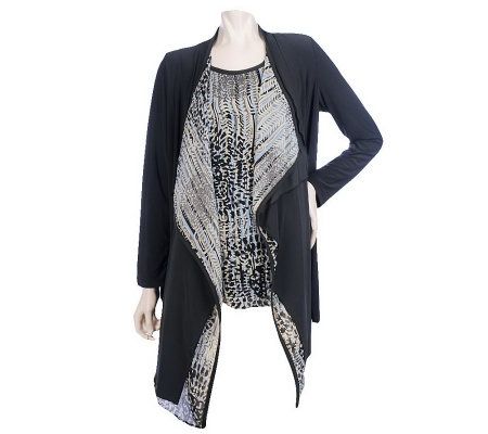 Effortless Style by Citiknits Cardigan & Tank Set - A212417