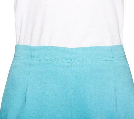 Denim & Co. Classic Waist Stretch Capris with Lattice Vent Detail