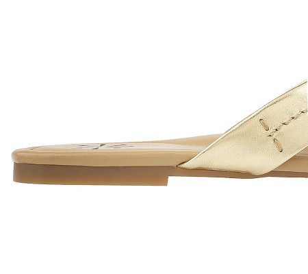 Isaac Mizrahi Live! Leather Thong Sandals with Bow