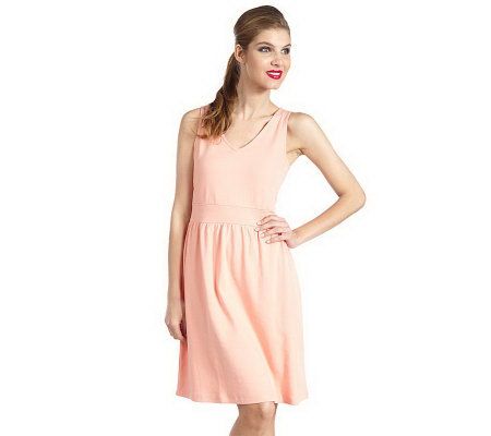 Isaac Mizrahi Live! Sleeveless V-Neck Knit Dress - A215017
