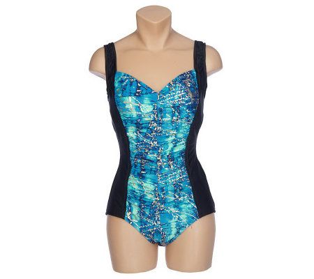Carol Wior Shirred Front Tank Swimsuit - A215517