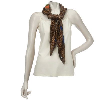 Joan  Rivers Leopard in the Garden Scarf
