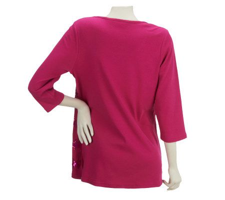 Quacker Factory Electric Sparkle Sequin Strip Tunic