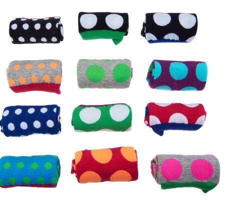 little missmatched Marvelous Dots 12-pack Jar of Knee High Socks