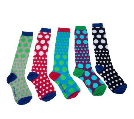 little missmatched Marvelous Dots 12-pack Jar of Knee High Socks