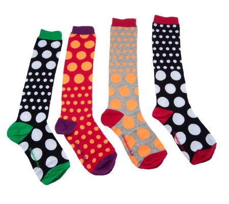 little missmatched Marvelous Dots 12-pack Jar of Knee High Socks