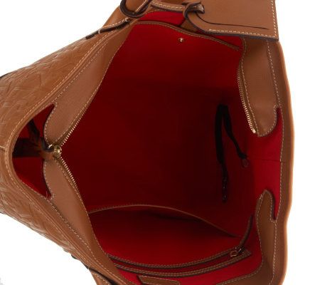 Dooney & Bourke Retro Embossed Leather Medium Russel Bag