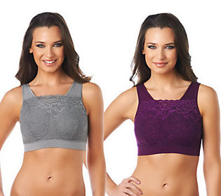 Genie Bra Set of 2 Lace Overlay Milana Bras