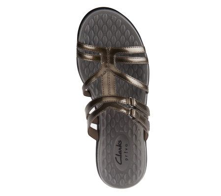 Clarks Privo Sonar Pilot Patent Adj. Strap Slide Sandals