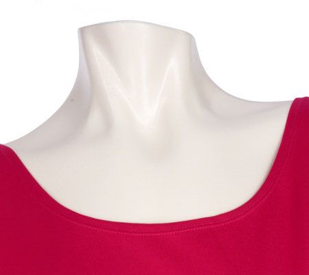 Susan Graver Swiss Dot Open Front Cardigan with Butterknit Tank