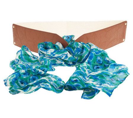 Liz Claiborne New York Stretch Belt with Scarf - A214018