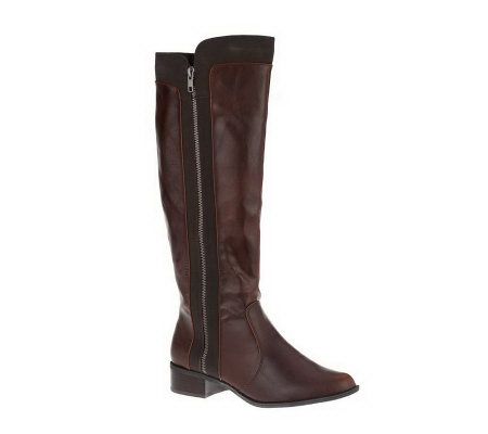 White Mountain Chariot Riding Boots with Inside Zip - A219318