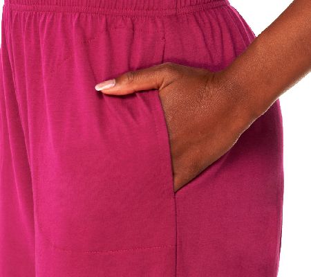 Stan Herman Vines and Roses Printed Brushed Jersey 2pc Pajama Set