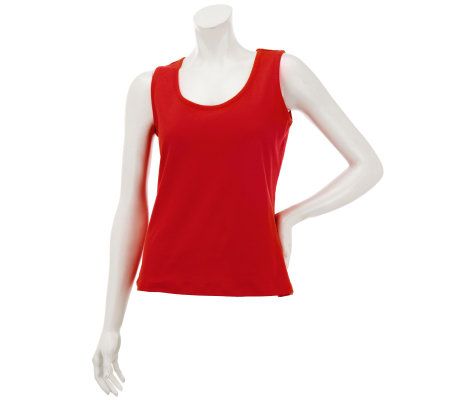 Isaac Mizrahi Live! Essentials Scoop Neck Knit Tank - A231818