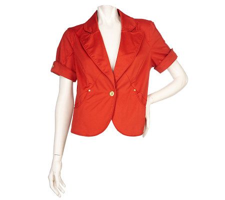 Motto Brushed Cotton Sateen Notch Collar Crop Jacket - A91218