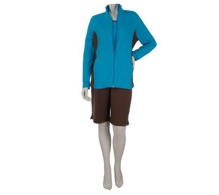 Sport Savvy Colorblock Jacket, Tank, and Shorts Set - A214619