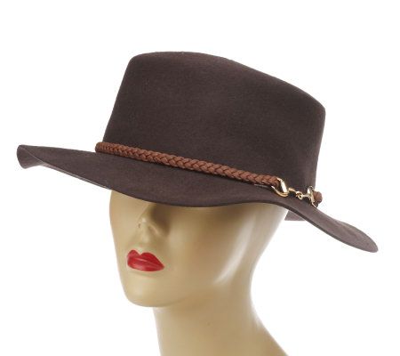 Collection XIIX Wool Gaucho Hat with Braided Trim and Link - A217219