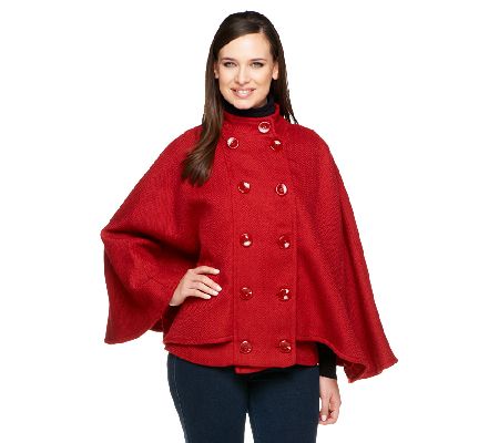 KZ by Karen Zambos Double Breasted Cape - A226719