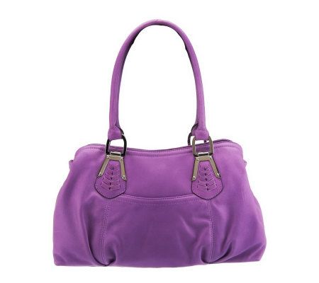 B. Makowsky Glove Leather Triple Compartment Satchel - A230919