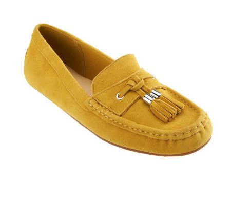 Isaac Mizrahi Live! Suede Moccasin with Tassel Detail - A231219