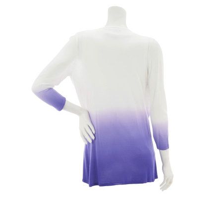 Attitudes by Renee Dip Dye Cardigan with Sequin Tank