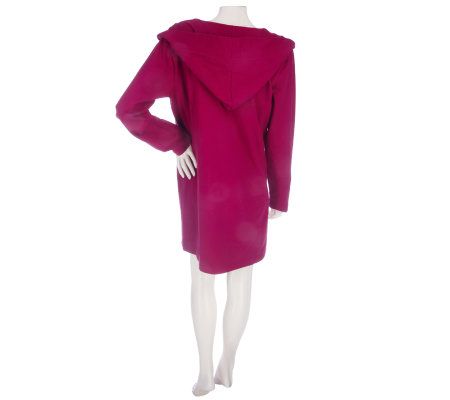 Women with Control Hooded 1 Button Knit Jacket