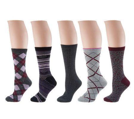 Passione Stella Set of 5 Luxury Crew Socks - A216820