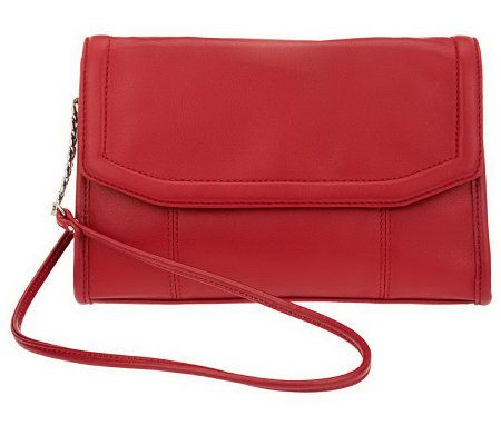 Tignanello Glove Leather Crossbody Bag with Animal and Chain Accent - A226320